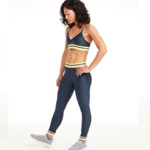 SoulCycle Yellow Rainbow Midi Leggings
